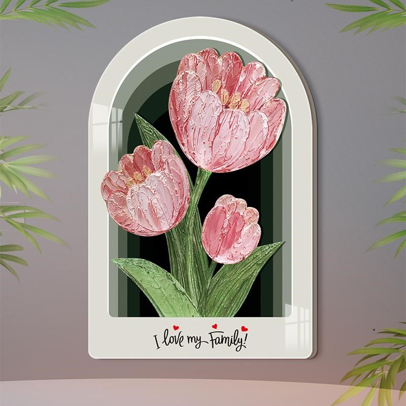 新款大号花朵创意墙面破损遮丑墙贴D艺术开关插座洞遮挡立体装饰