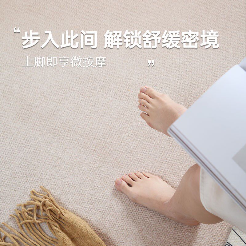 中古风蓝色格子地毯客厅防水防污防滑轻奢高级感沙发茶几复古地垫