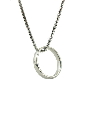 男女个性钛钢戒指圈吊坠项链方珠链项链女T恤卫衣毛衣项链绳子的