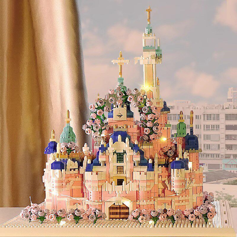女孩子拼装积木城堡系列益智拼图3到6玩具成人版生日礼物12岁以上