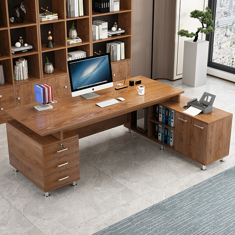 加厚办公桌简约现代大气老板桌轻奢主管总经理办公室桌椅组合