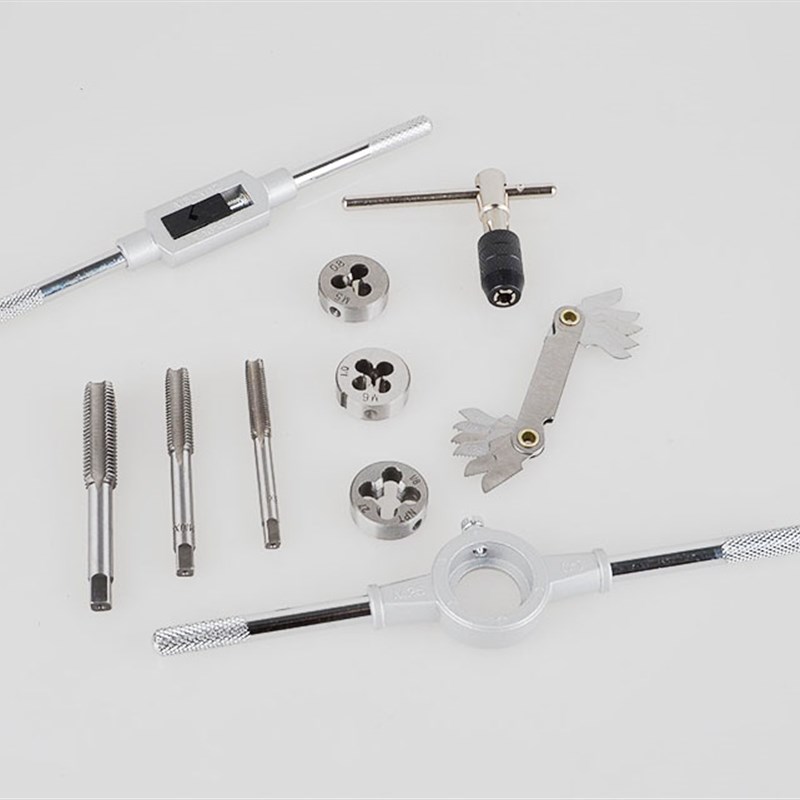 40件英制公制丝锥板牙套装手用丝攻扳手板牙绞手公制丝攻组合套装