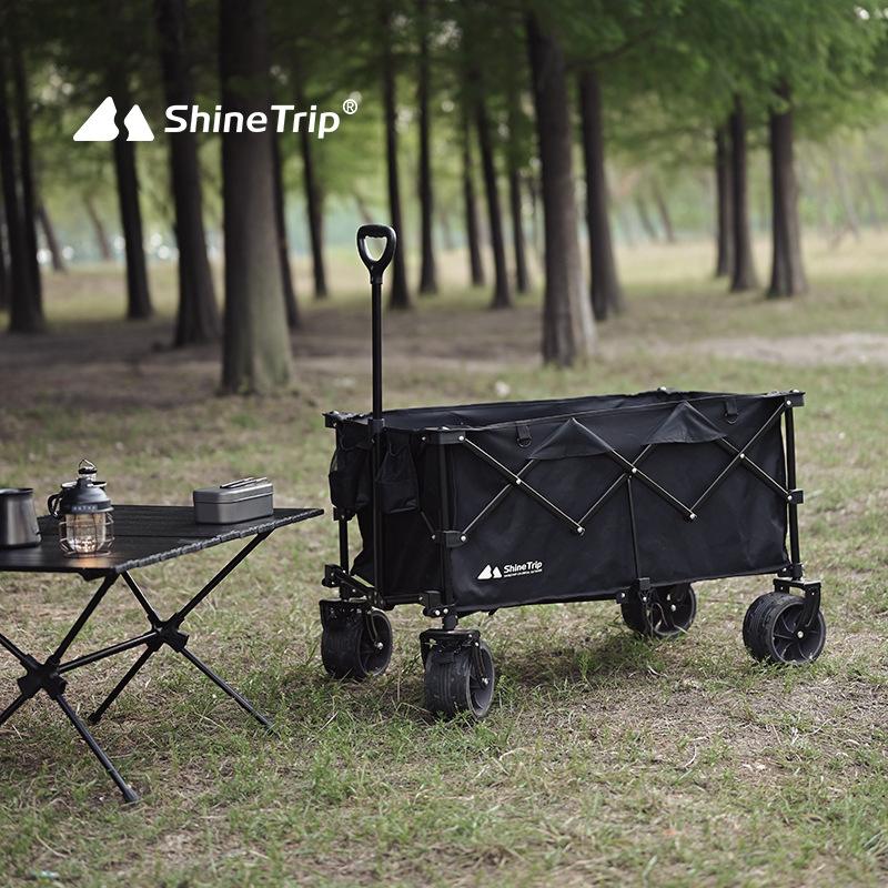 山趣户外便携野营可折叠车露营小推车手L拉车多野营功能野营拖车