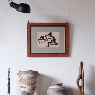 思考者席勒中古风挂画折中主义高级感小众抽象现代艺术设计装饰画