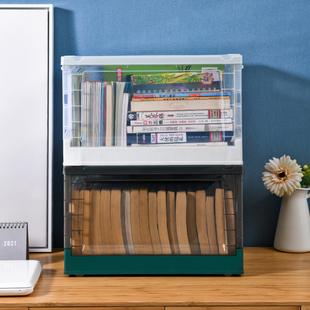 书箱书框课桌下收纳箱带轮子学生书箱收纳可移动高中日式折叠整理