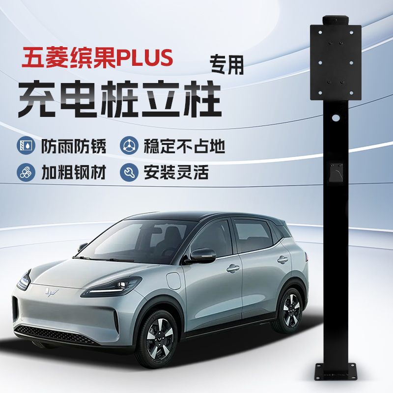 【镀锌】五菱缤果Plus专用充电桩立柱支架保护箱新能源汽车户外