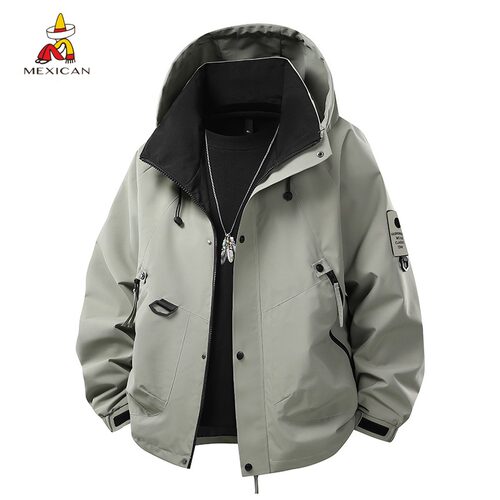 Mexican/稻草人夹克男女款春秋季户外登山服防风防水休闲冲锋外套