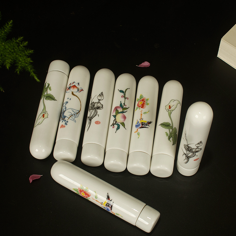 迷你新款便捷茶i叶罐陶瓷小茶罐储藏罐子香粉罐密封小瓷瓶子调味