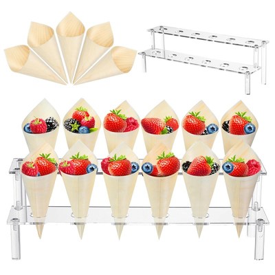 夏日冰淇淋甜筒架脆筒架摆u摊甜品台装饰道具透明蛋脆筒冰激凌支