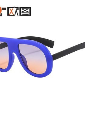 跨境新款飞行员蛤蟆镜欧美大框男女士百搭彩色太阳镜9592