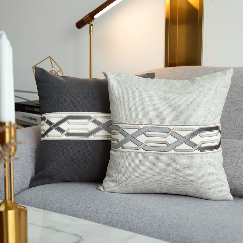 简约亚麻布艺抱枕客厅大号靠垫沙发办公室床头靠枕套腰枕护腰靠背