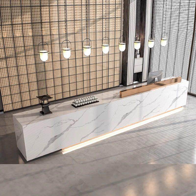 岩板吧台大理石接待台公司酒店前台桌咖啡店美容院高级收银台柜台,商业/办公家具,收银台,淘宝优惠券,粉丝福利购,淘宝优惠卷