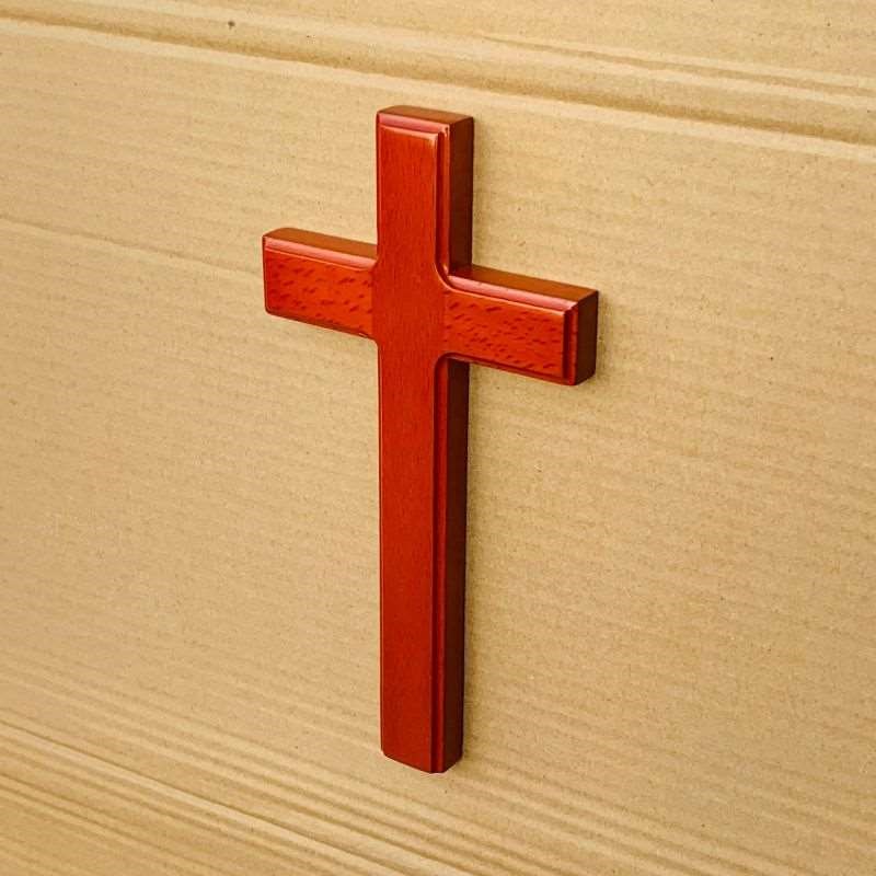 21CM高 红色十字架 手持木十字架 实木壁挂墙挂件 结婚礼品 摆件