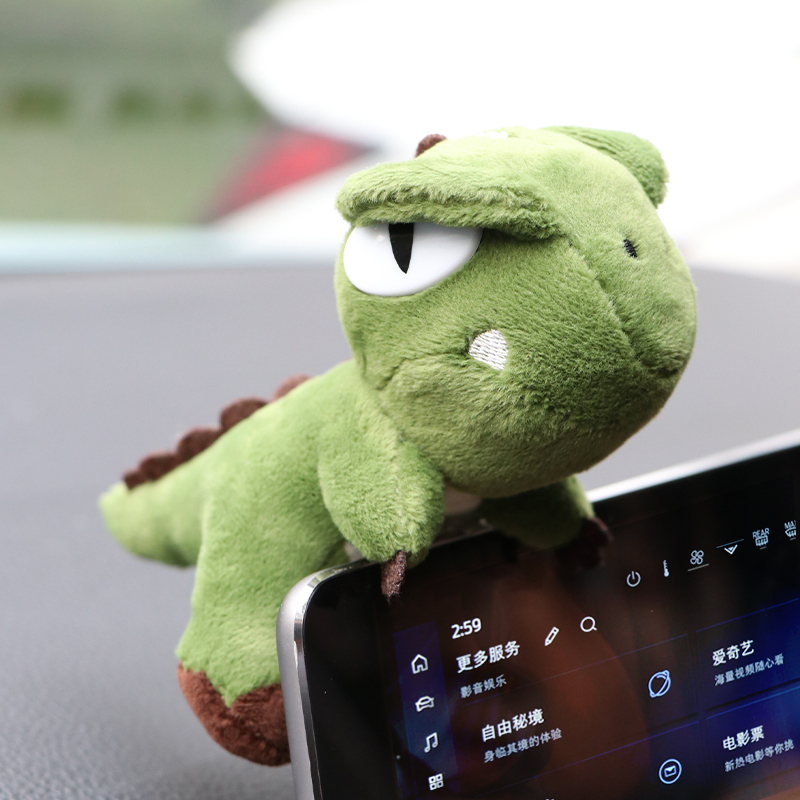汽车中控台趴屏幕公仔装饰t品创意可爱卡通网红车载车内显示屏摆