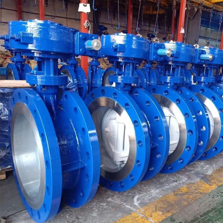 D343Hd金属硬密封蝶阀 涡轮蝶阀 三偏心硬密封法兰蝶阀.