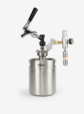 不锈钢二发迷你小keg啤酒桶打酒器growler精酿啤酒容器打酒系统