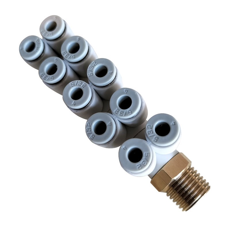 ONPO NPW040602SKM一进十出双排5组气动快插转接头集成支接头11通