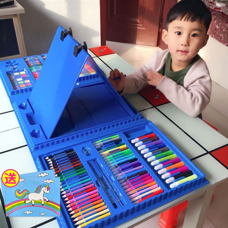 儿童画画工具套装幼儿园小学生小孩女孩美术绘画学习用品画笔礼盒
