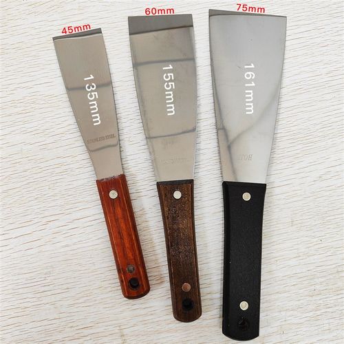 不锈钢油墨调墨铲调油刀加厚硬胶印丝印印刷机腻子批灰加长刮墨刀