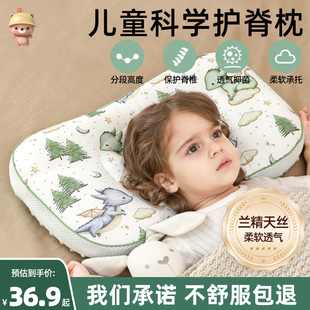 凉凉熊儿童枕头1-3-6岁以上婴儿分区枕宝宝幼儿园小学生四季
