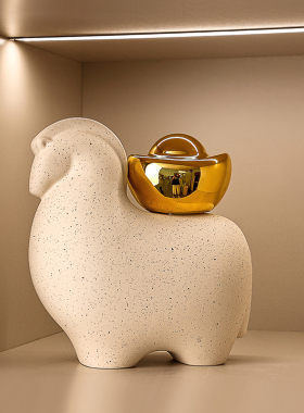 开业大吉生意兴隆马上有钱摆件客厅家居办公室装饰新房子乔迁礼物