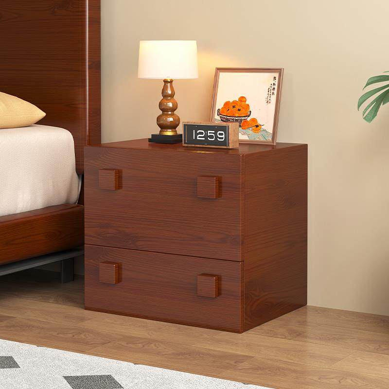 中古风实木床头柜家用卧室覆古简约现代卡门柜爆款新款床边柜
