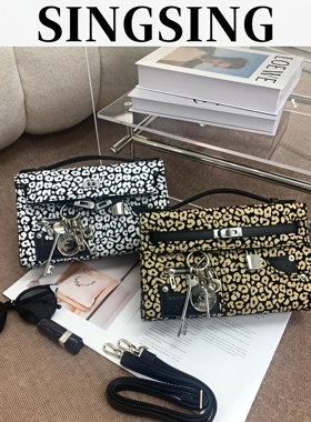 SING SING 1979豹纹包包女式2025新款斜挎包包女款女包轻奢品牌