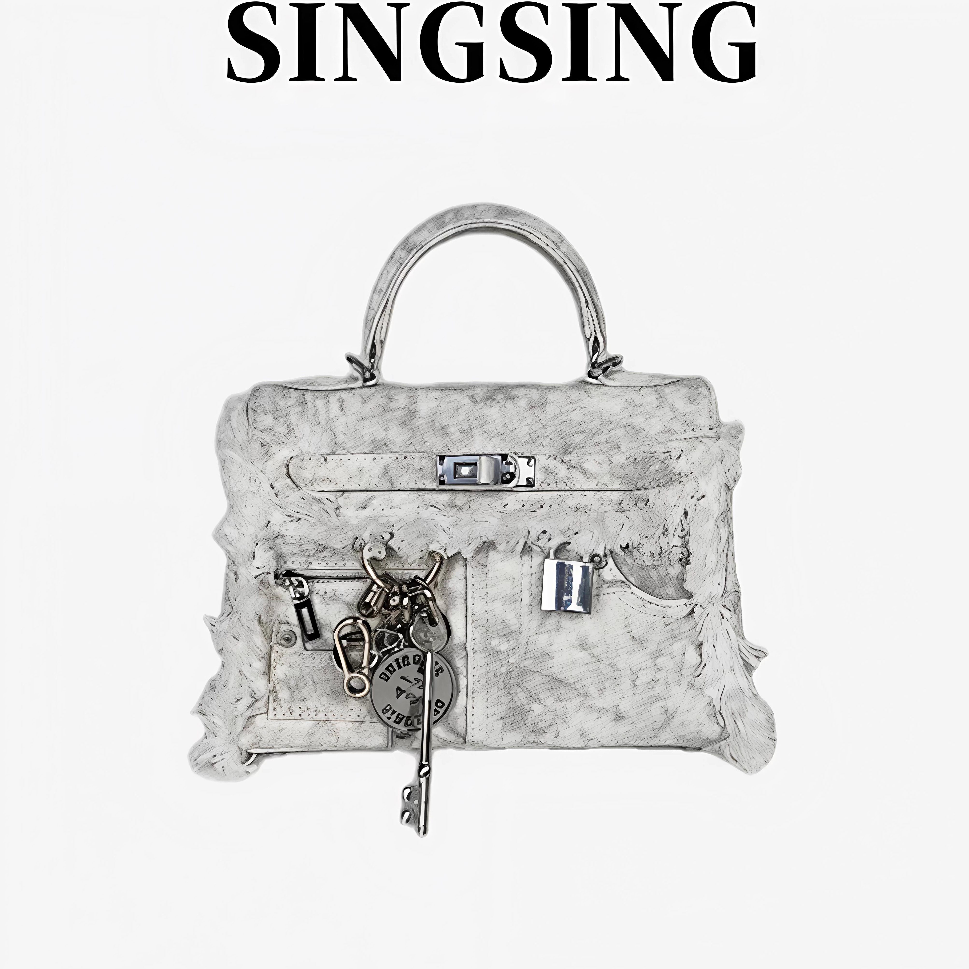 SING SING 1979包包女做旧流苏牛仔包斜挎包女包2025新款痛包女包,箱包皮具/热销女包/男包,小方包,淘宝优惠券,粉丝福利购,淘宝优惠卷