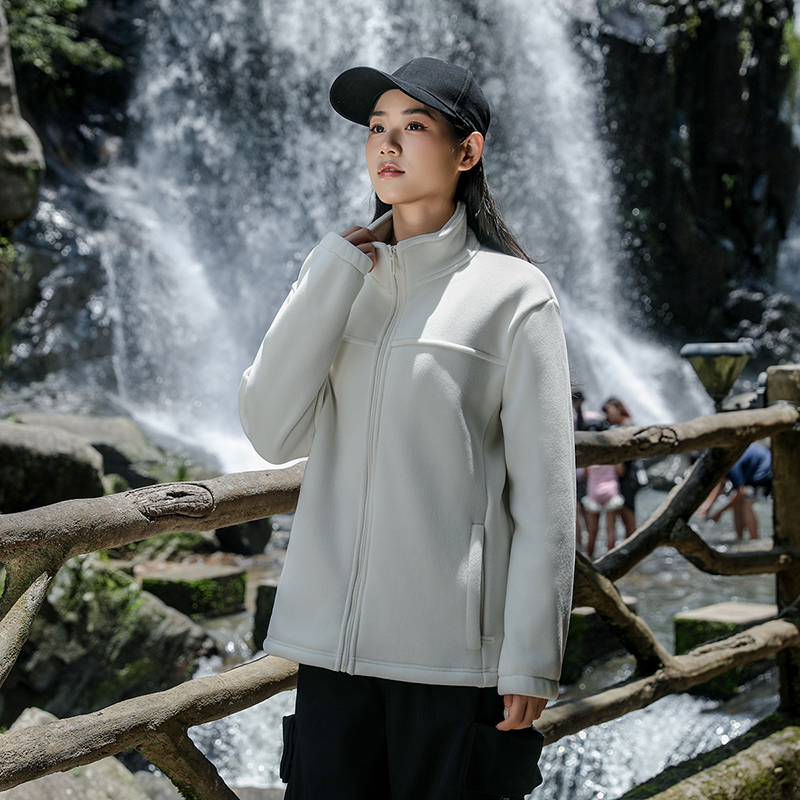 秋冬户外新款防风保暖抓绒衣