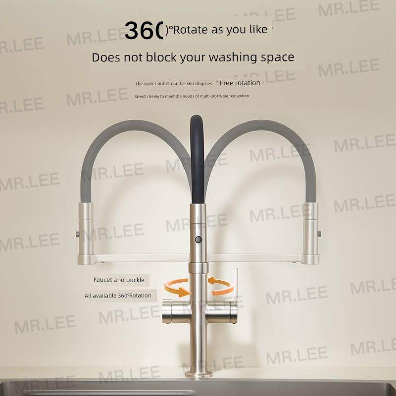 全铜塔莱Pex+Np+Kerox网喷嘴可拆卸通用双通道净水龙头