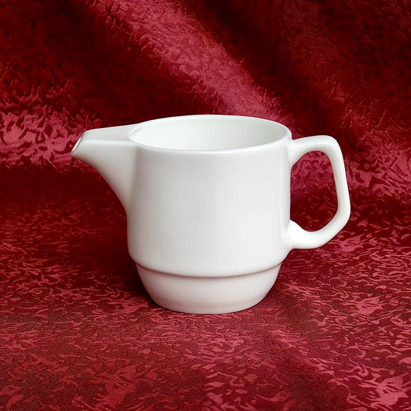 麦记奶罐 奶壶 麦记牛奶公司同款 唐山骨质瓷 牛奶杯 奶缸纯白色