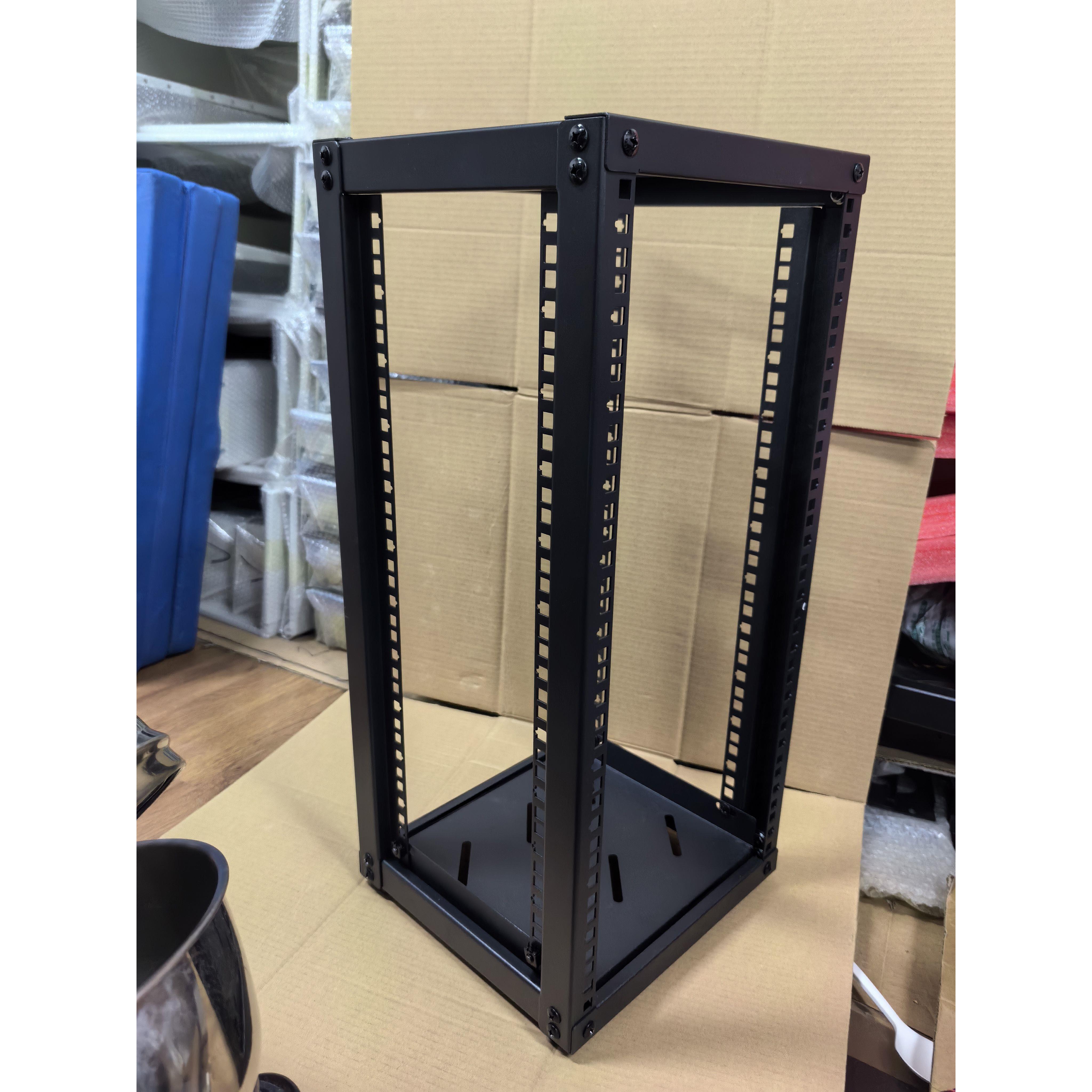 10英寸桌面家用弱电箱开放式框架机柜家用机柜高承重简易网络机柜