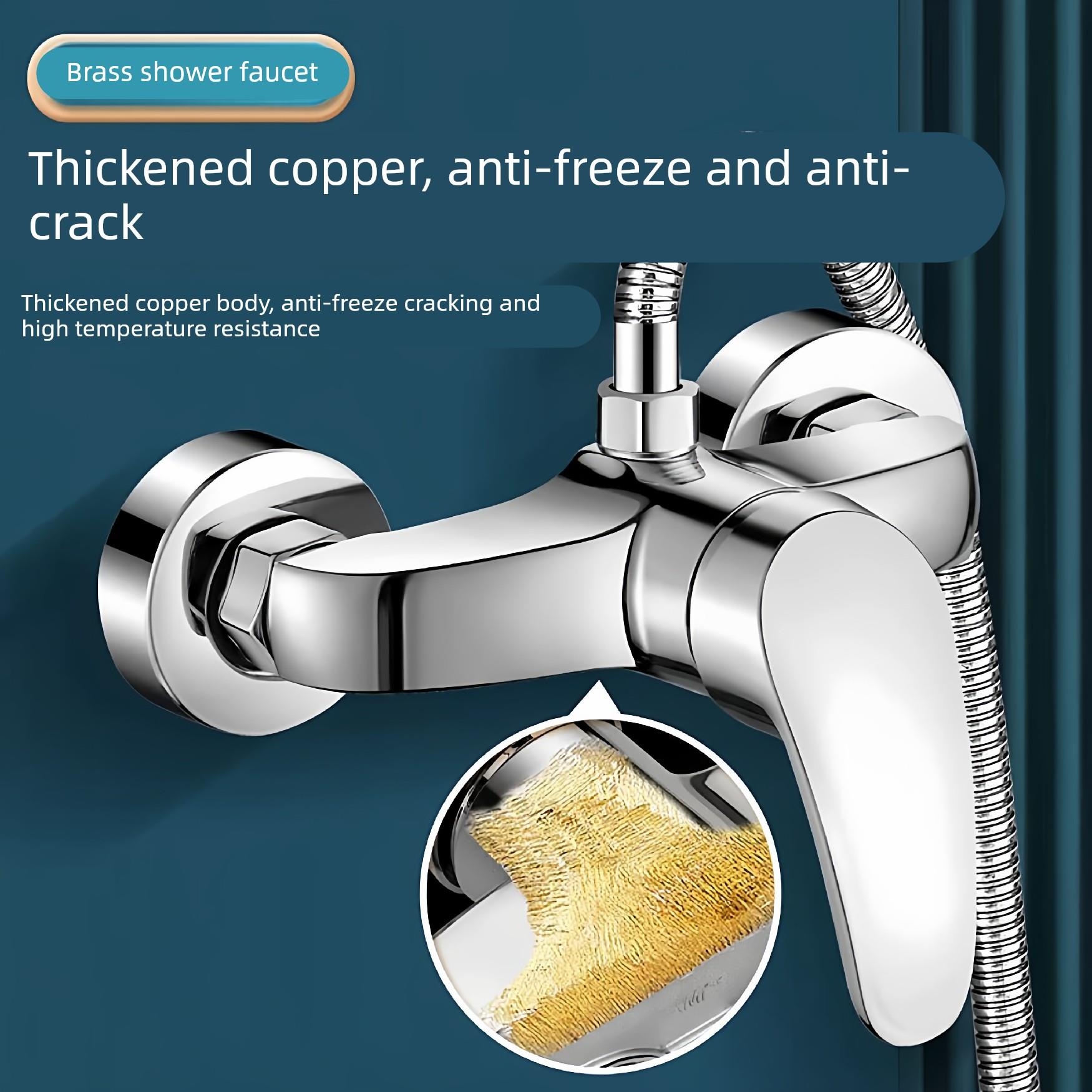 浴室淋浴混水阀冷热水龙头花洒开关热水器配件带上水套装暗装卫浴