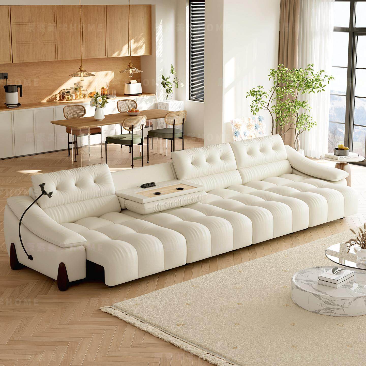 国补真皮电动功能沙发客厅2025新款沙发零靠墙现代头层牛皮沙发床,住宅家具,功能沙发,淘宝优惠券,粉丝福利购,淘宝优惠卷