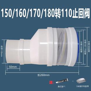 150/160/170/180转110mm变径止回阀油烟机管道阀排烟管软管变径圈