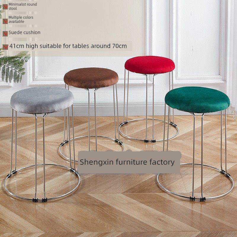 实木圆凳不锈钢凳子可叠放套凳铁艺椅子板凳加厚家用餐桌凳塑料凳,住宅家具,其它凳子,淘宝优惠券,粉丝福利购,淘宝优惠卷