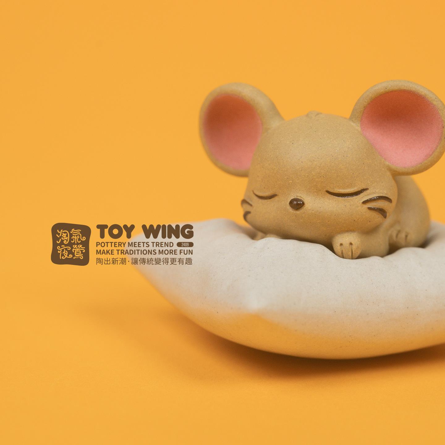 创意紫砂倦倦鼠茶宠趣玩件可爱治愈系桌面装饰摆件生肖鼠可养茶宠