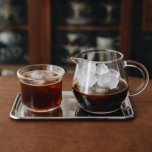 糯米瓷手冲咖啡分享壶套400ml耐热玻璃小鸟壶家用透明泡茶壶小杯