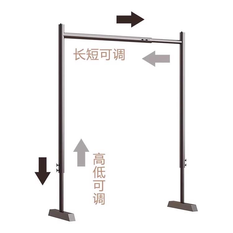 飘窗小型落地伸缩晾衣架矮款窗台室内衣柜可伸缩调节挂阳台晒衣杆