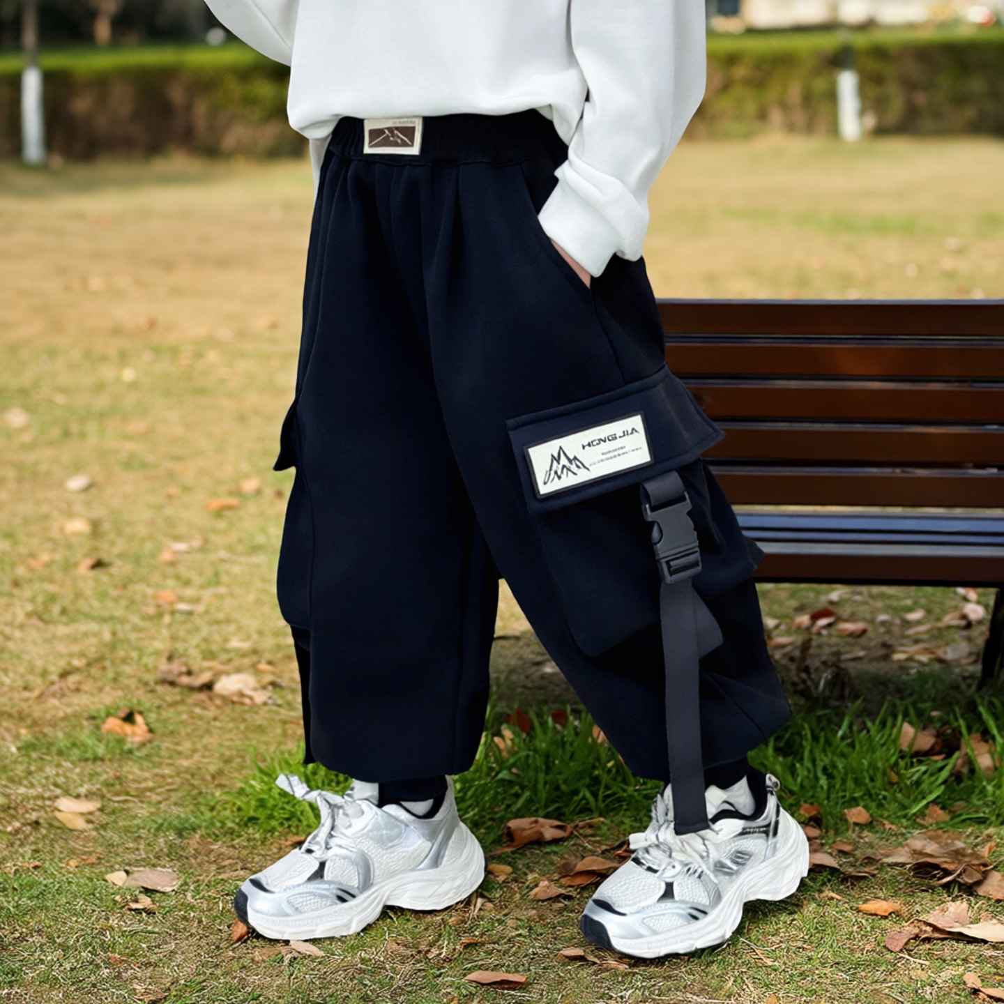 男童工装裤2025新款可搭冲锋衣