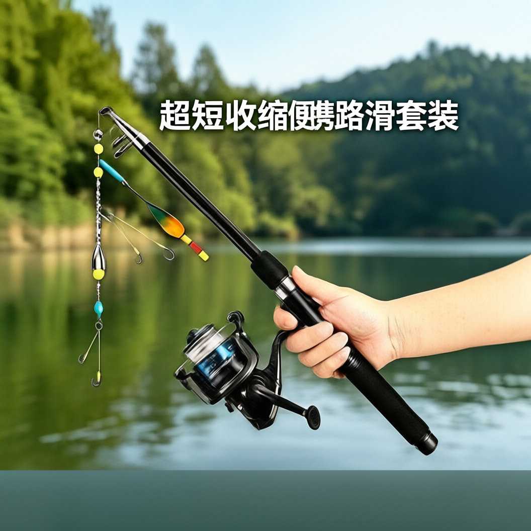 下单立减50超短收缩路滑钓竿套装