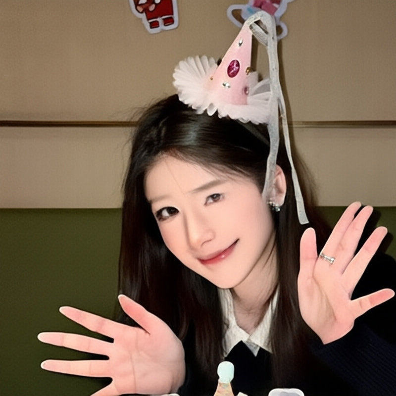 下单立减50儿童生日钻石帽子发夹