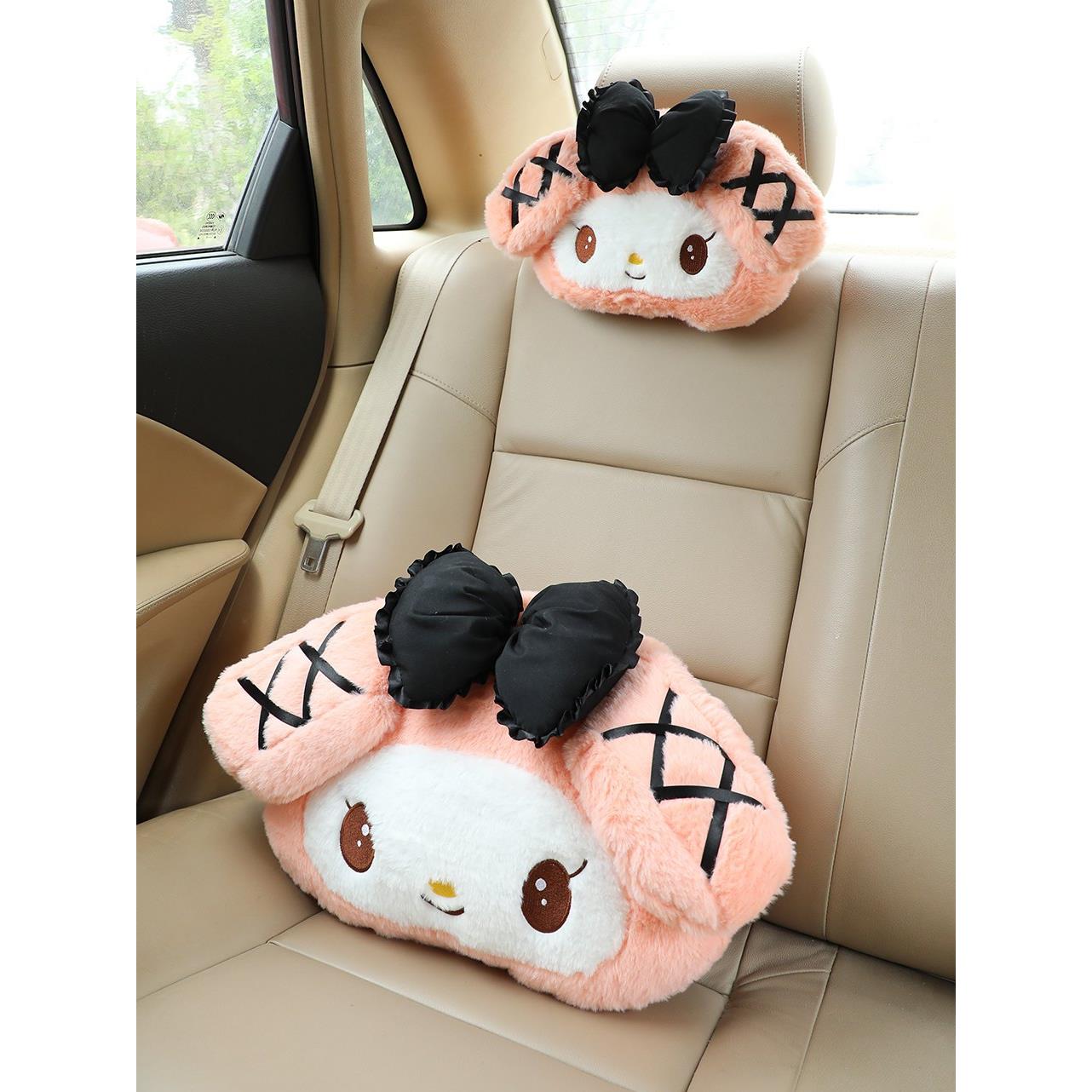 汽车头枕护颈枕车用靠枕车载座椅腰靠枕头车内可爱女生靠垫子卡通