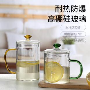 友德堂透明玻璃杯耐热办公杯子泡茶杯家用喝水杯饮料花茶杯会议杯
