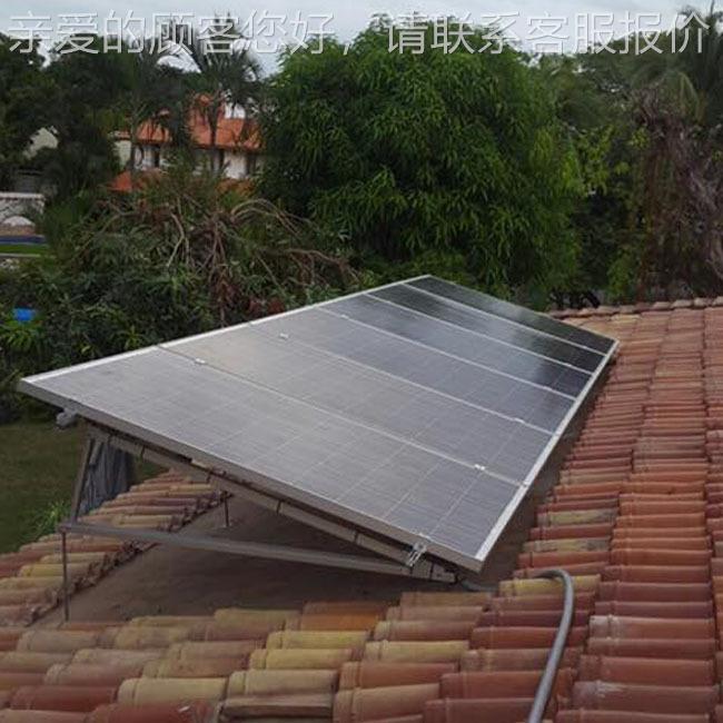 平屋顶材安装太阳能板HZQ铝合金光伏架支 预质组装三角架