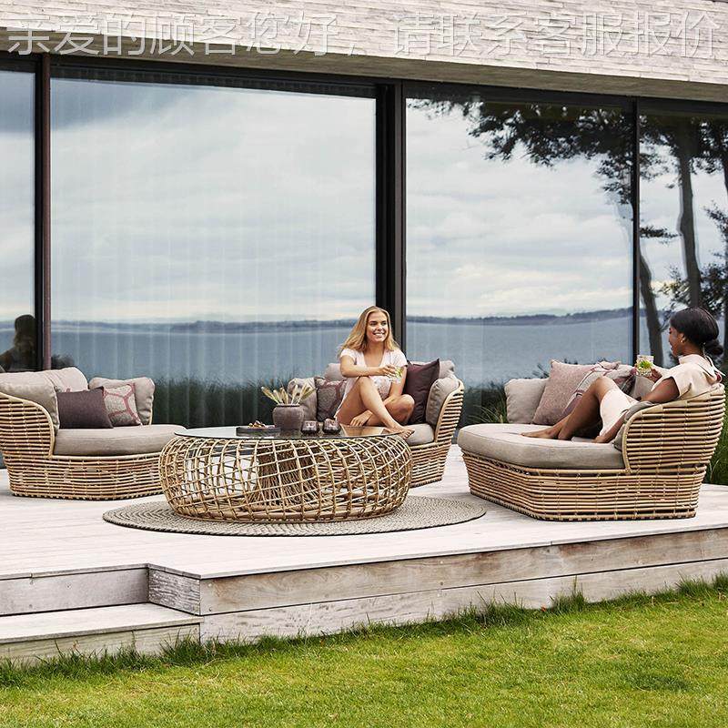 外户外藤编沙发合庭院花园防水防晒阳光组室房阳台休闲185藤沙发,住宅家具,户外沙发,淘宝优惠券,粉丝福利购,淘宝优惠卷