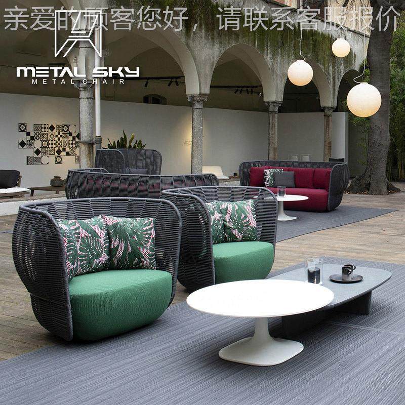 户外藤椅件套露天庭藤编院单制T-033人组合沙发酒店民宿藤餐桌三,商业/办公家具,商用藤编家具,淘宝优惠券,粉丝福利购,淘宝优惠卷