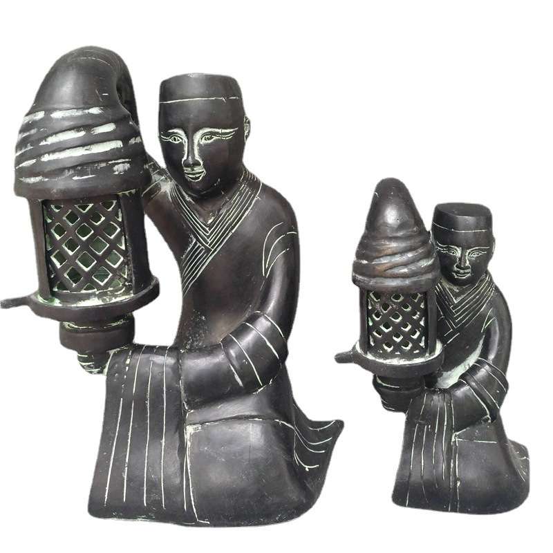 古董古玩回流仿古青铜器家居装饰做旧电影道具长信宫灯烛台摆件