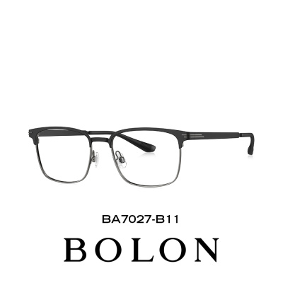 BOLON暴龙眼镜框新品近视镜钛合金方形眉架男士可配镜片BA7027
