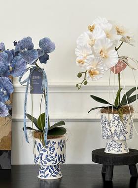 轻奢高档客厅桌面摆件玄关装饰彷真花假花花瓶家居好乔迁新居礼物